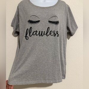 “Flawless” Graphic T-Shirt by Lucious Cream Women’s size XXL EMBELLISHED